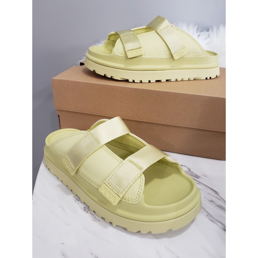 NEW UGG Girls K‎ Goldenglow Slide Slip-on Glow Yellow Size 5 Slip On Bright